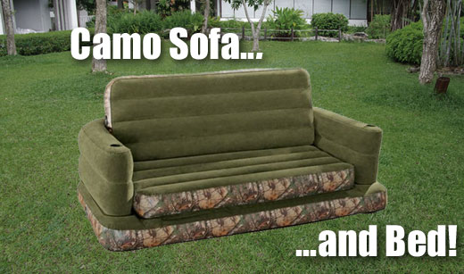 Inflatable Realtree Camo Sofa and Pull-Out Bed
