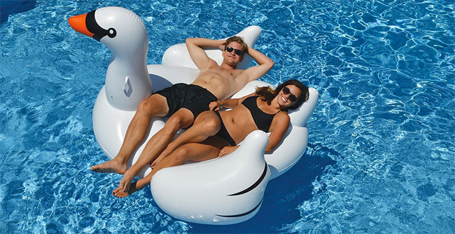 Giant Inflatable Swan Pool Float