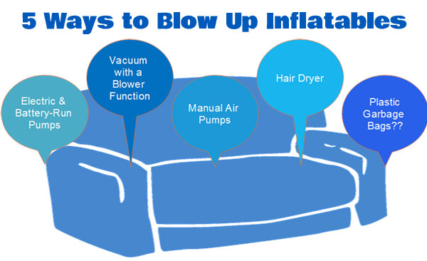 How to Blow Up Inflatables - 5 Different [Creative] Ways, Including Inflatable Furniture, Pool Toys, Air Mattresses and more