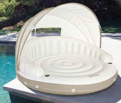 Intex Inflatable Sofa for Pool with Cabana Canopy