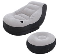 Inflatable Lounger with Ottoman Set